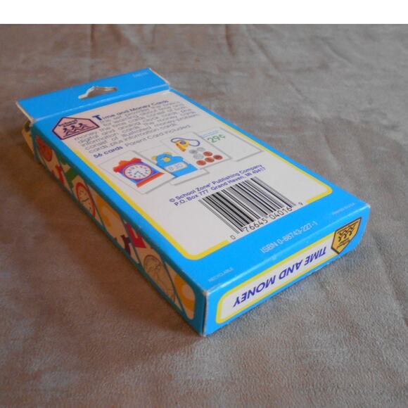 Vintage 1994 Time & Money Flash Cards School Zone Publishing #04016 Complete - Picture 9 of 11